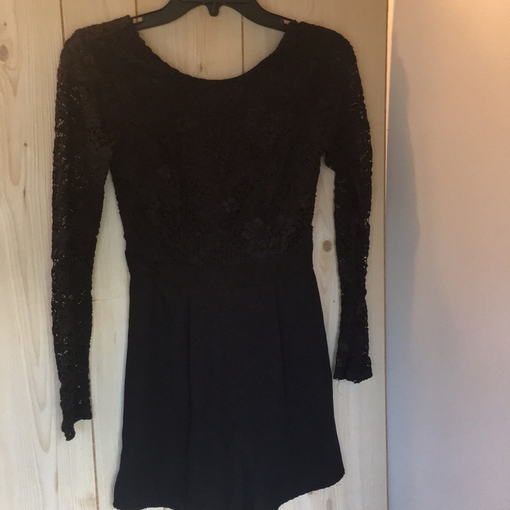 Black lace romper